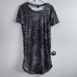 NEW! Magazine Leopard Print Short Sleeve Tunic Dress